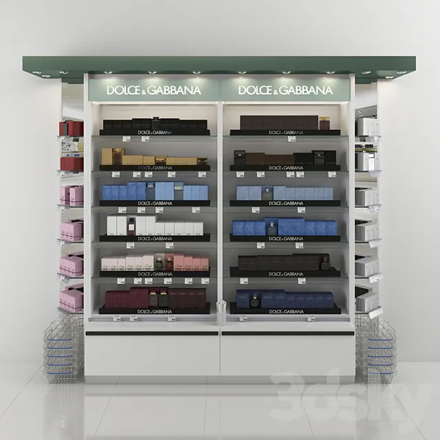 Trading rack perfumery Dolce & Gabbana 3ds Max