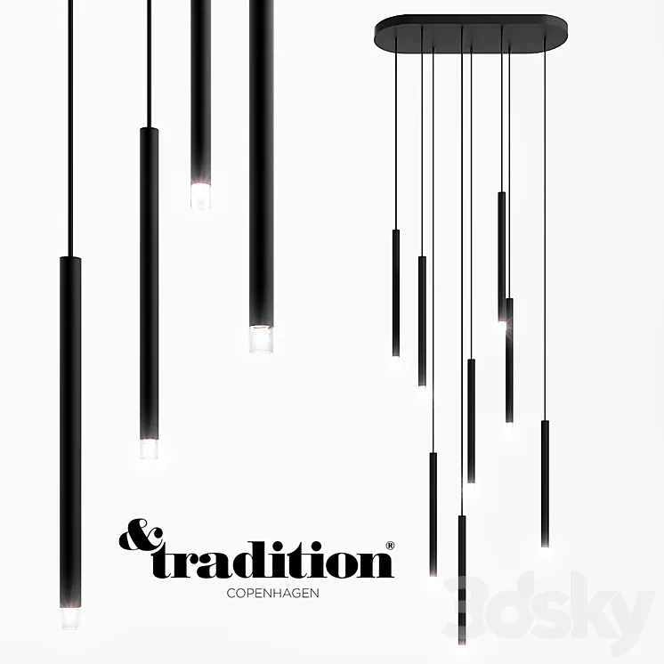 &Tradition Array Chandelier 3DS Max