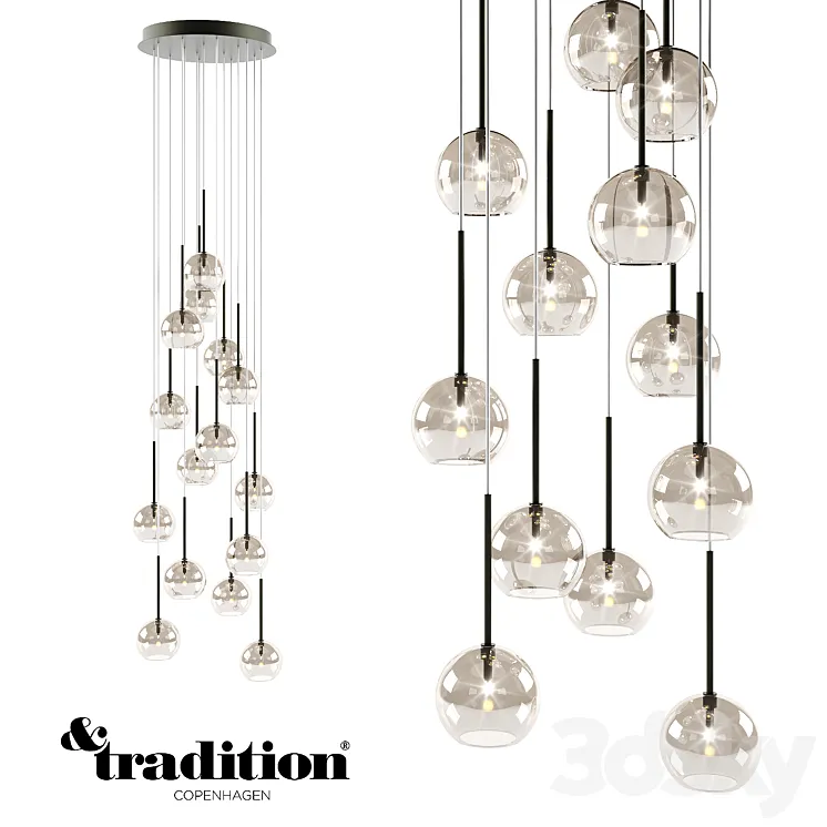 &Tradition Ice Chandelier 3DS Max