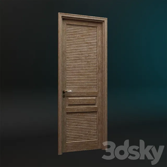 Traditional style door 3DS Max Model