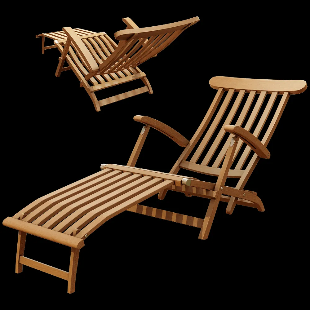 Traditional Teak – Deckchair Victoria 3ds Max