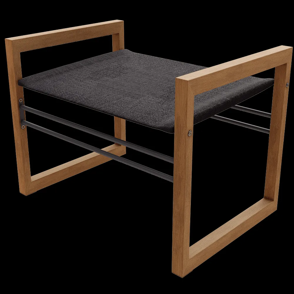 Traditional Teak – Lounger chair Sofia 3ds Max