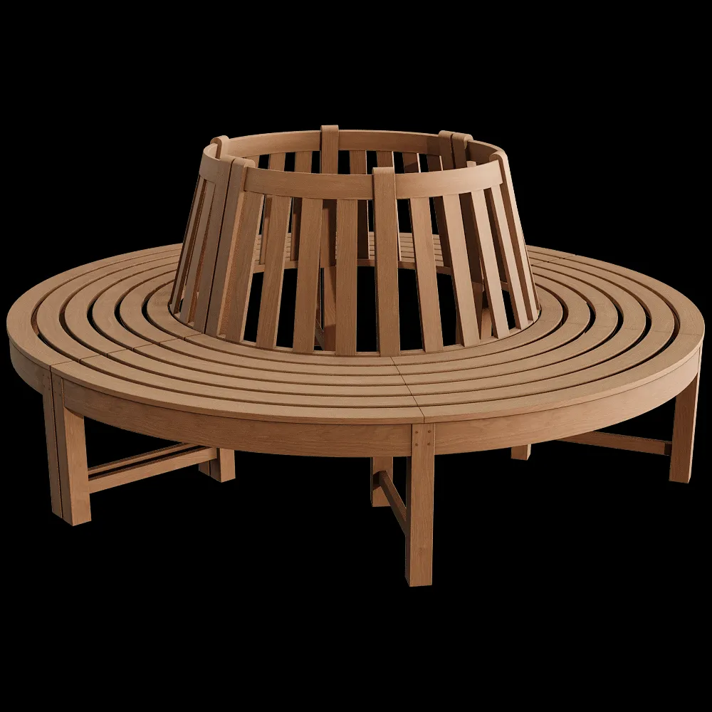 Traditional Teak – Treebench Beatrice 3ds Max