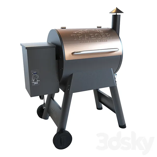 Traeger Outdoor Barbecue Grill – Pro Series 22 3DS Max Model