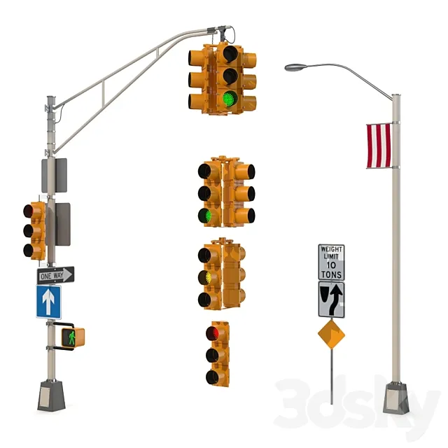 Traffic light 3ds Max