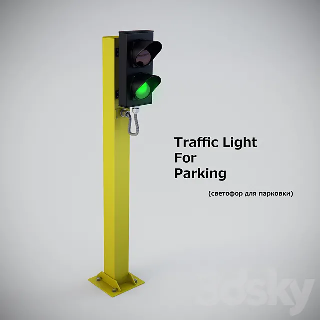 Traffic lights for parking 3ds Max