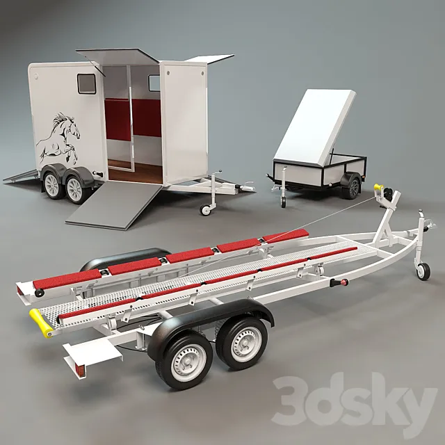 Trailers (set trailer) 3ds Max