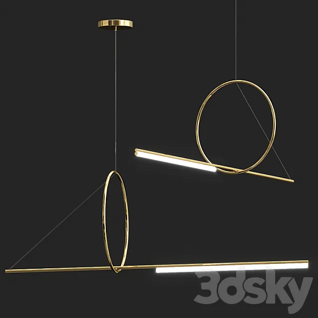 Trait Led Pendants 3DS Max Model