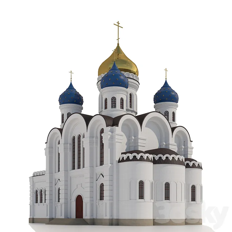 Transfiguration Cathedral. St. Nicholas Ugreshsky Monastery 3DS Max