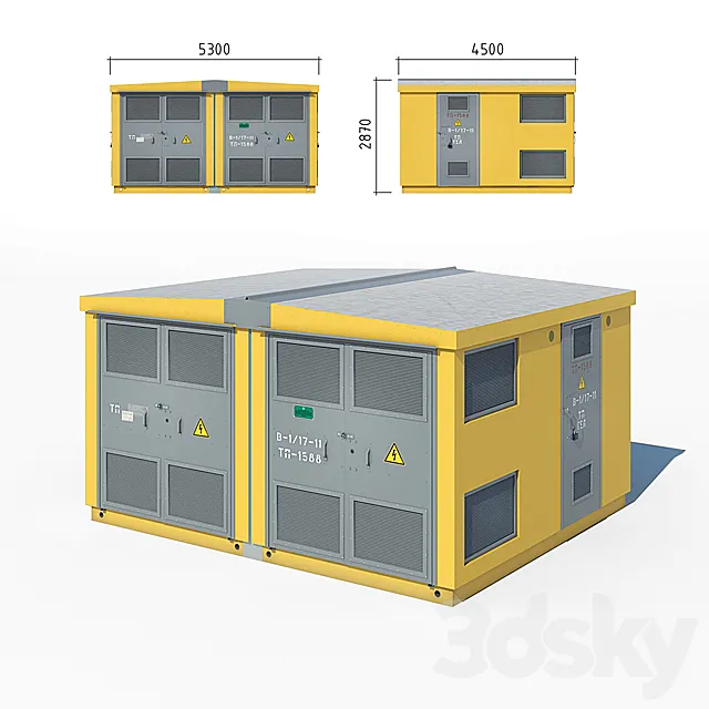 Transformer substation (MITS) 3DS Max Model