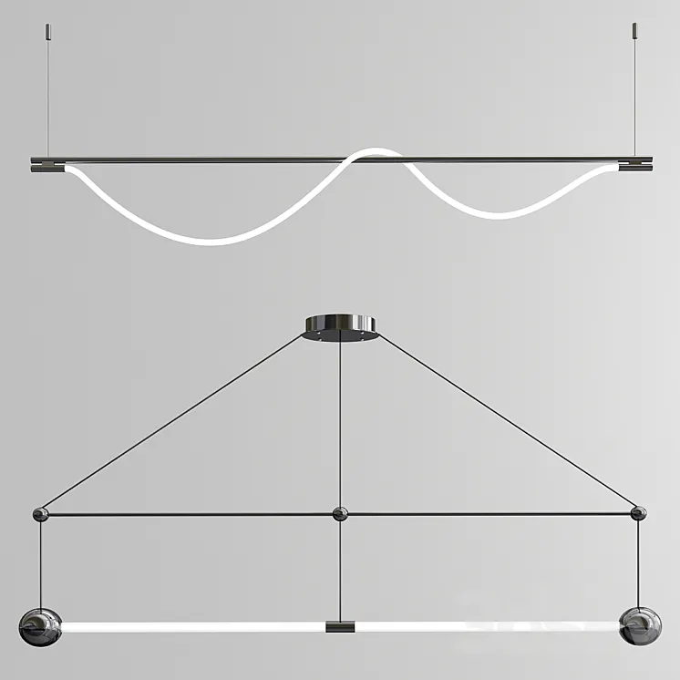 Trapeze & Surrey Chandelier 3DS Max