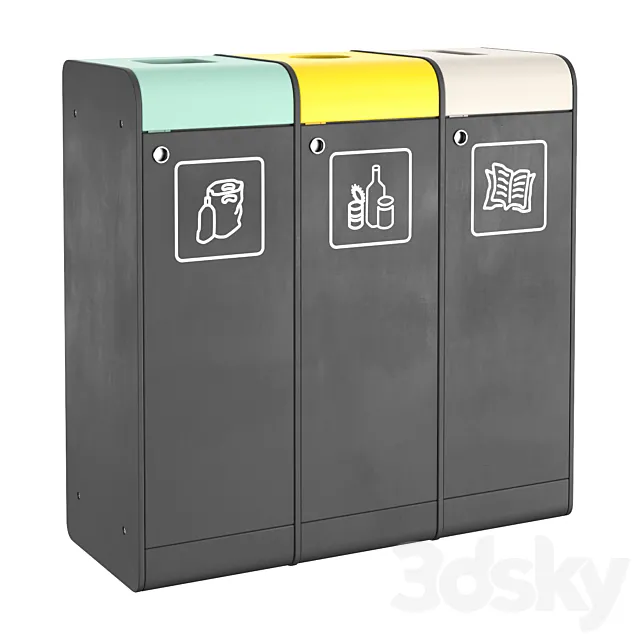 Trash bins 3DS Max Model