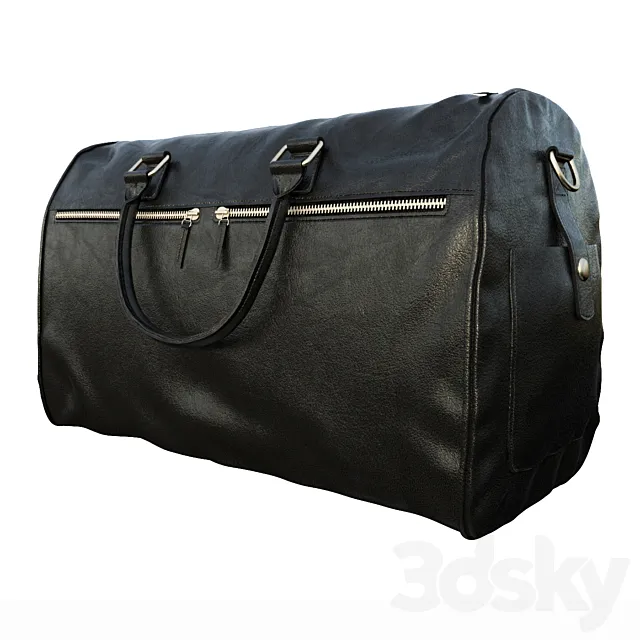 Travel bag Lanfort black 3DS Max Model