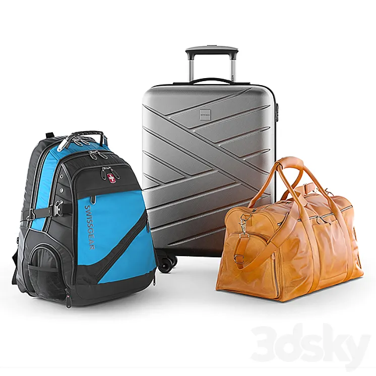 Travel bag set 3DS Max