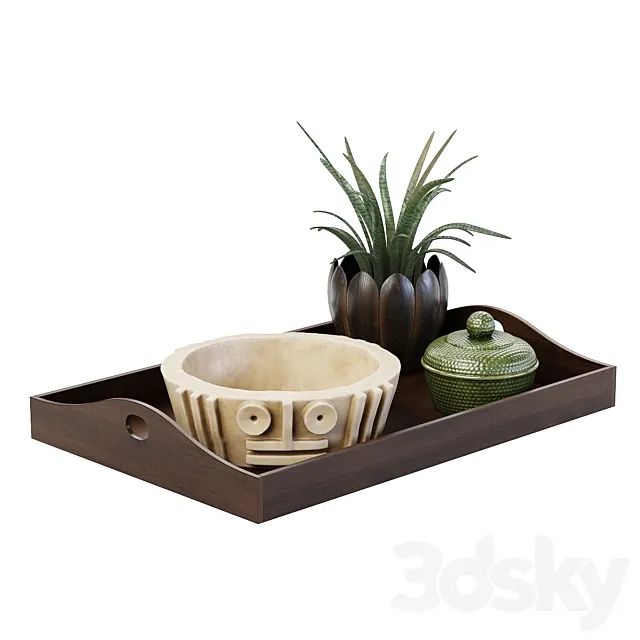 Tray with Decor 3DSMax File