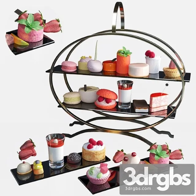 Tray with desserts and sweets at corporate parties