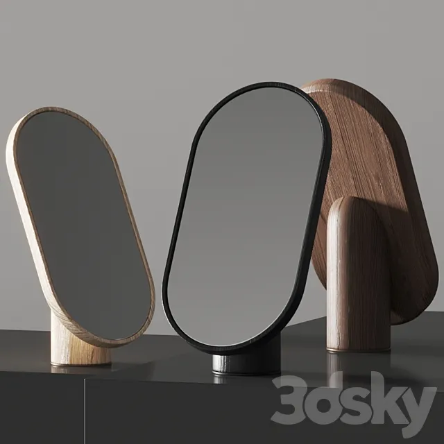 Tre Product Woodturn Table Mirrors 3DS Max Model