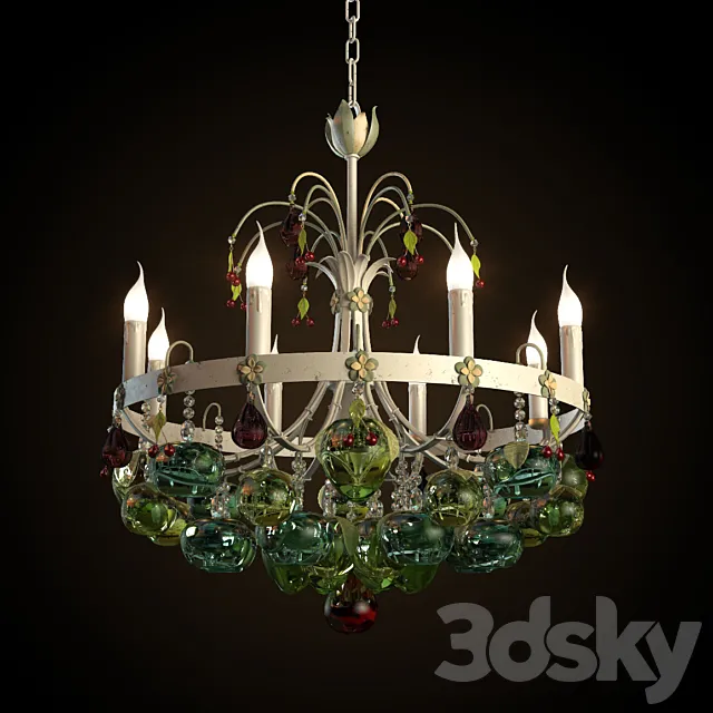 Tredici Design chandelier 3DS Max Model