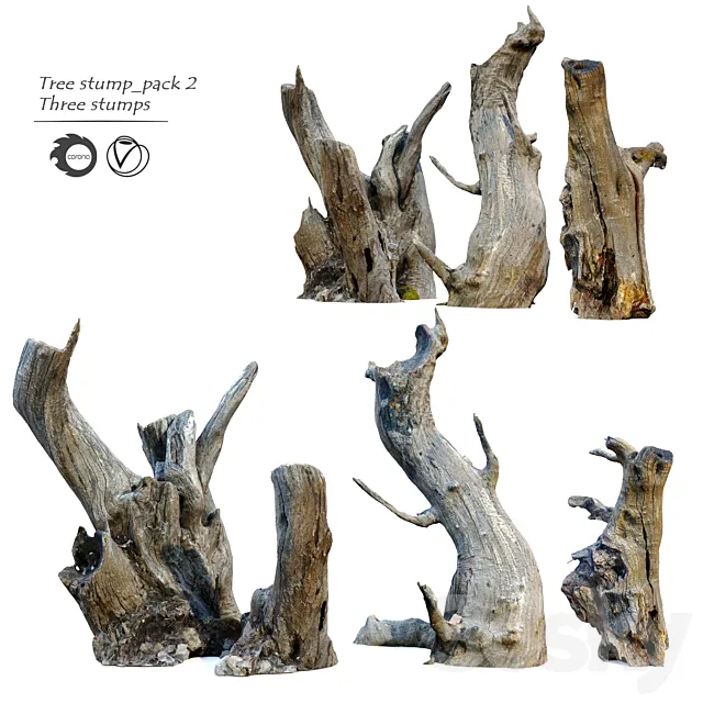 Tree stump _pack_2 3ds Max