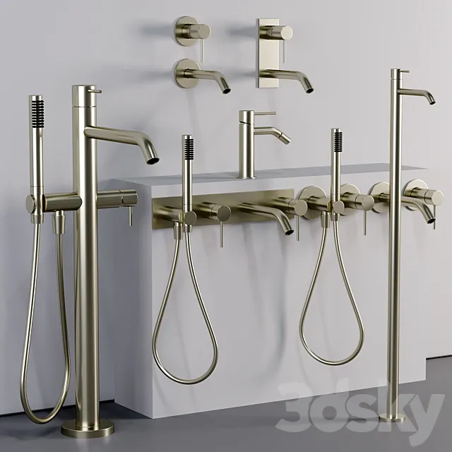 Treemme taps and shower set 12 3ds Max