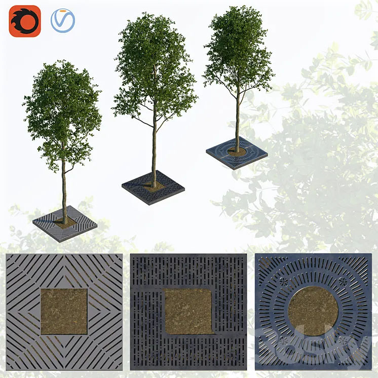 Trees and lattice 3DS Max