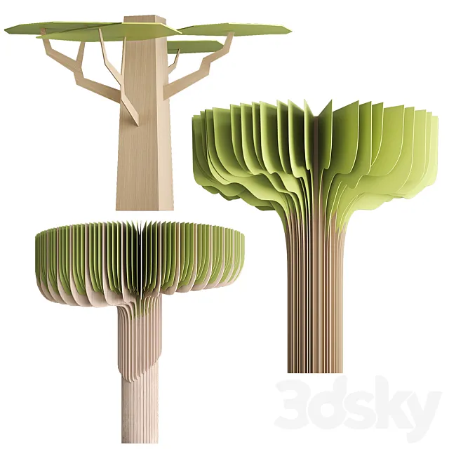 Trees for the play area 3DS Max Model