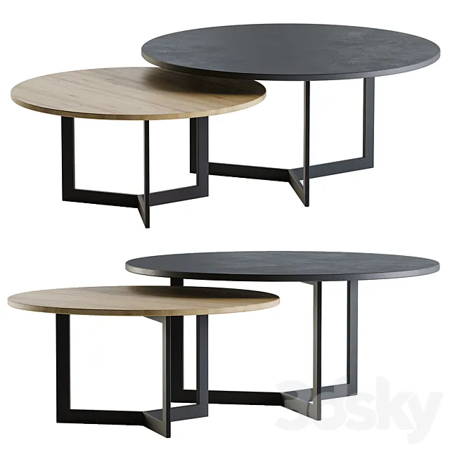 TREKU KABI Wooden coffee table 3ds Max