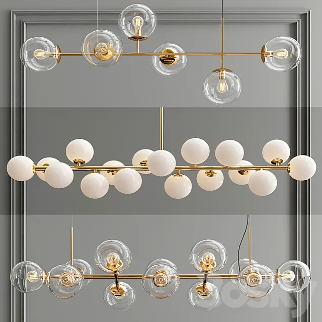 Trend Linear Pendant – 3 type 3ds Max