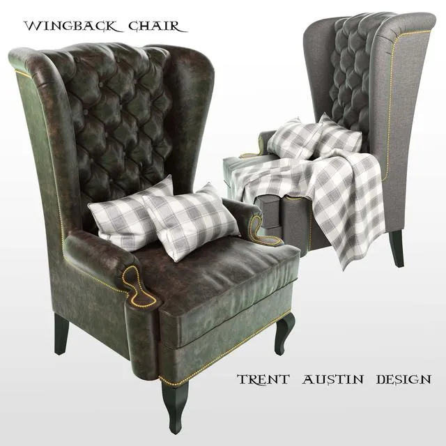 Trent austin design wingback chair 3dsMax Model