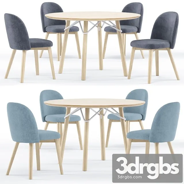 Tria table and tuka chair – connubia calligaris