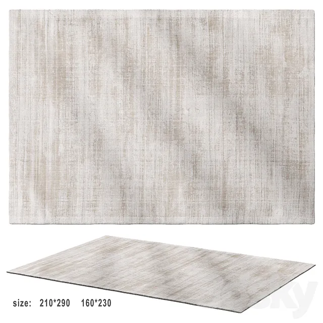 Tribeca – Cream Beige Viscose Rug by Rugvista 3ds Max