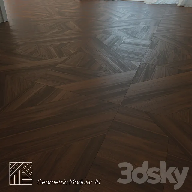 Tribeca Flat Modern Geometric Modular Flooring 3dsMax Model