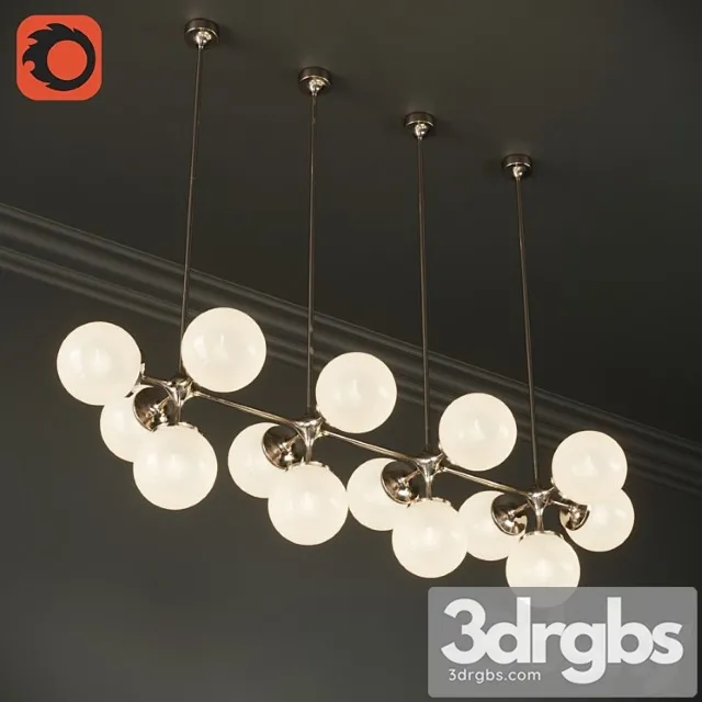 Tribeca loft chandelier linear triple 3dsmax Download