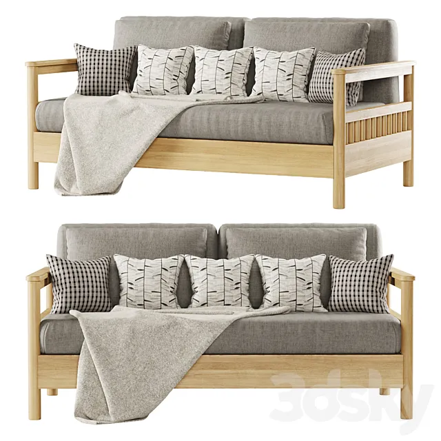 Tribeca outdoor sofa _ Double garden sofa 3DS Max Model