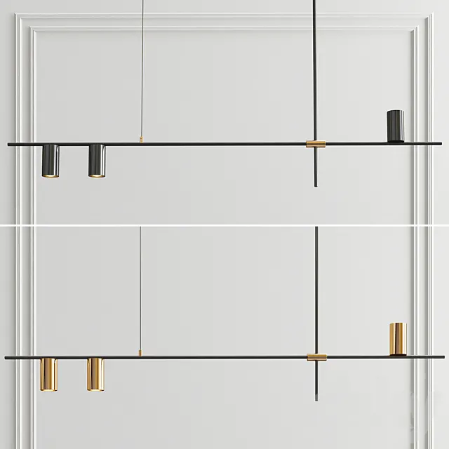 Tribes Ambient Linear Pendant Light 3ds Max