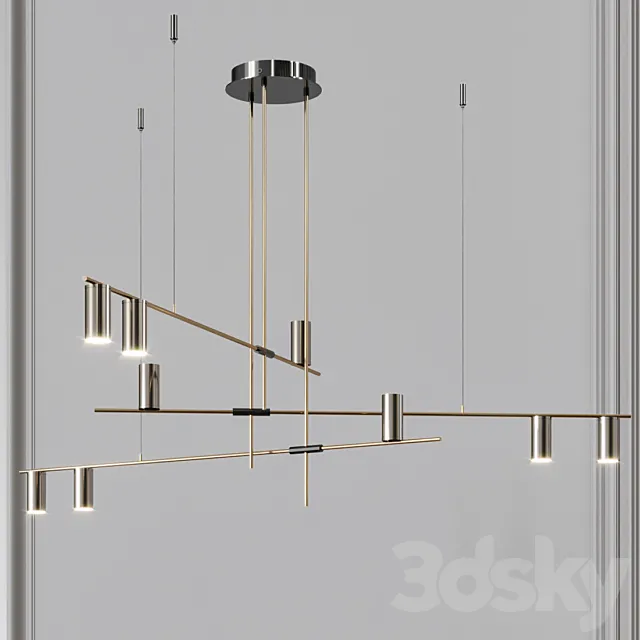 TRIBES CHANDELIER Nickel 3DS Max Model