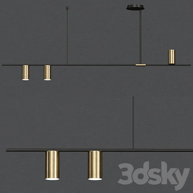 Tribes Linear Pendant 3ds Max