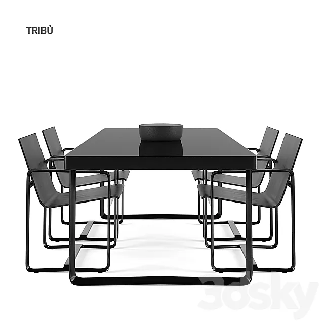 Tribu Armchair Table 3DS Max Model