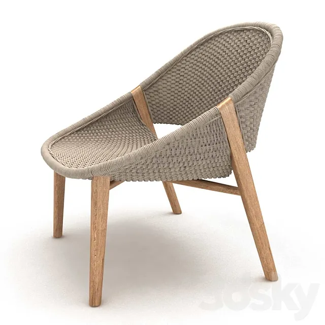 Tribu elio handwoven armchair 3d model 3DS Max Model