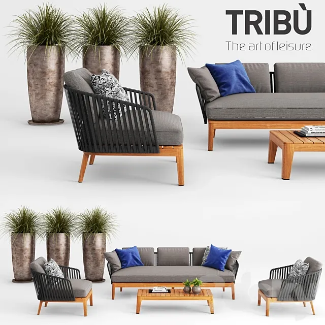 TRIBU MOOD SOFA & CLUB CHAIR 3ds Max