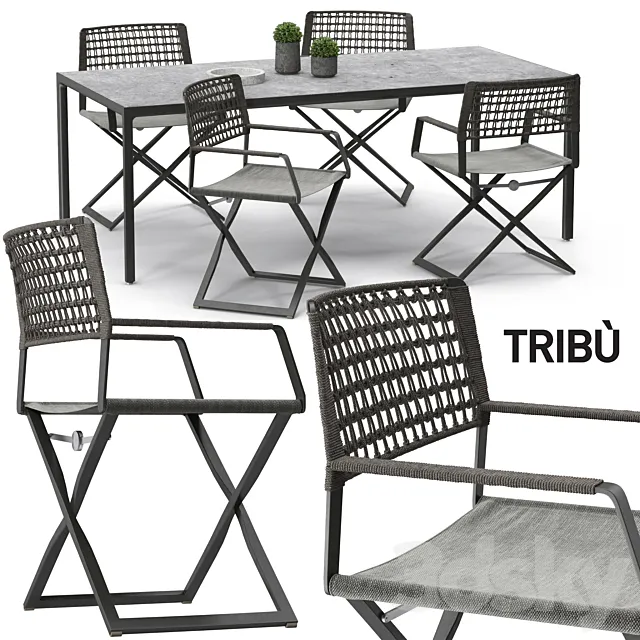 Tribu Regista chair set 01 3DSMax File