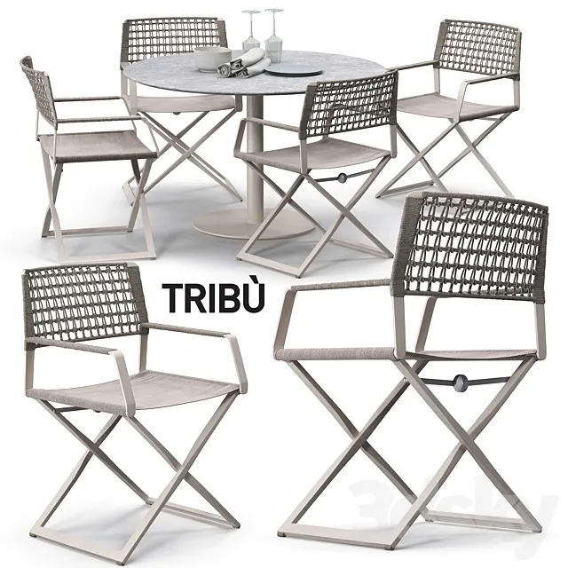 Tribu Regista chair set 02 3ds Max
