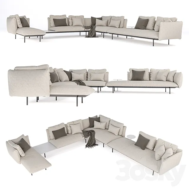 TRIBU Senja modular garden furniture 3ds Max