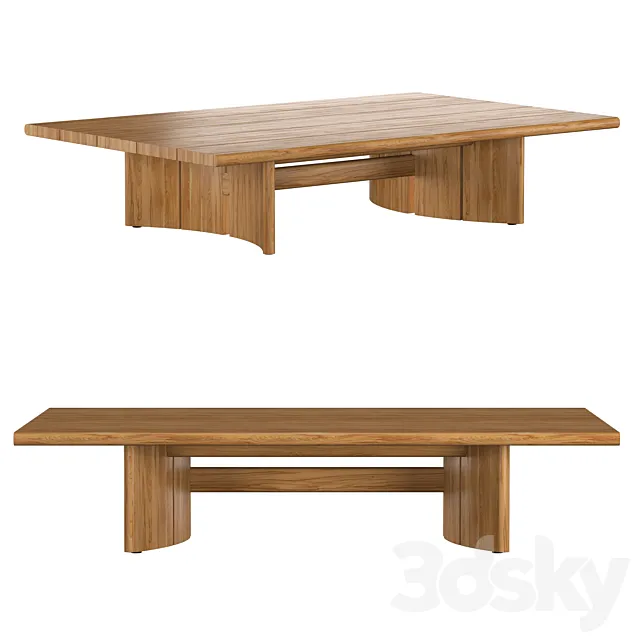 TRIESTE TEAK RECTANGULAR COFFEE TABLE 3ds Max