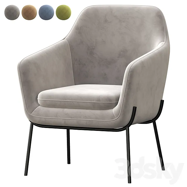 trim armchair 3ds Max