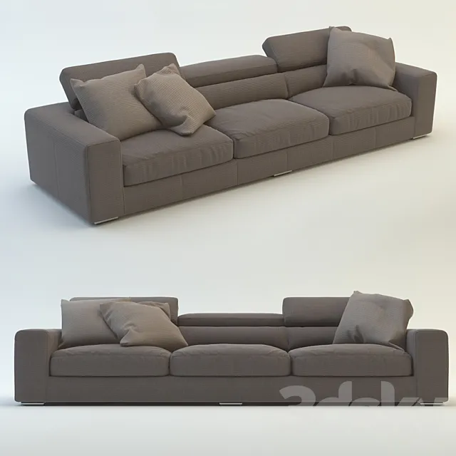 Triple Sofa 3DS Max Model