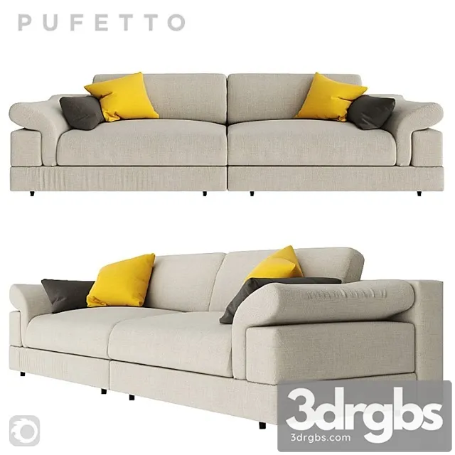 Triple sofa pufetto claudia. 2 3dsmax Download