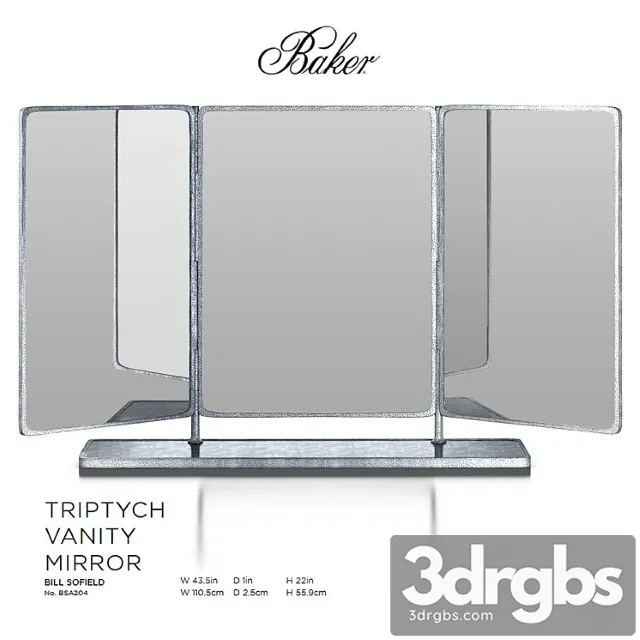 Triptych vanity mirror by baker 3dsmax Download