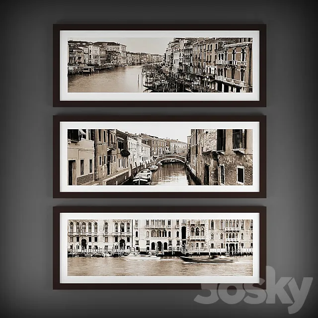 Triptych “Venice” 3DSMax File