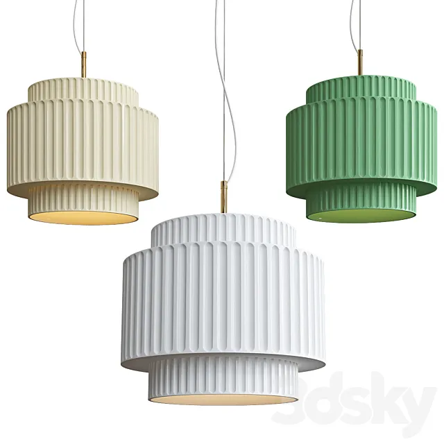 Tristan Ceramic Pendant Light 3DS Max Model